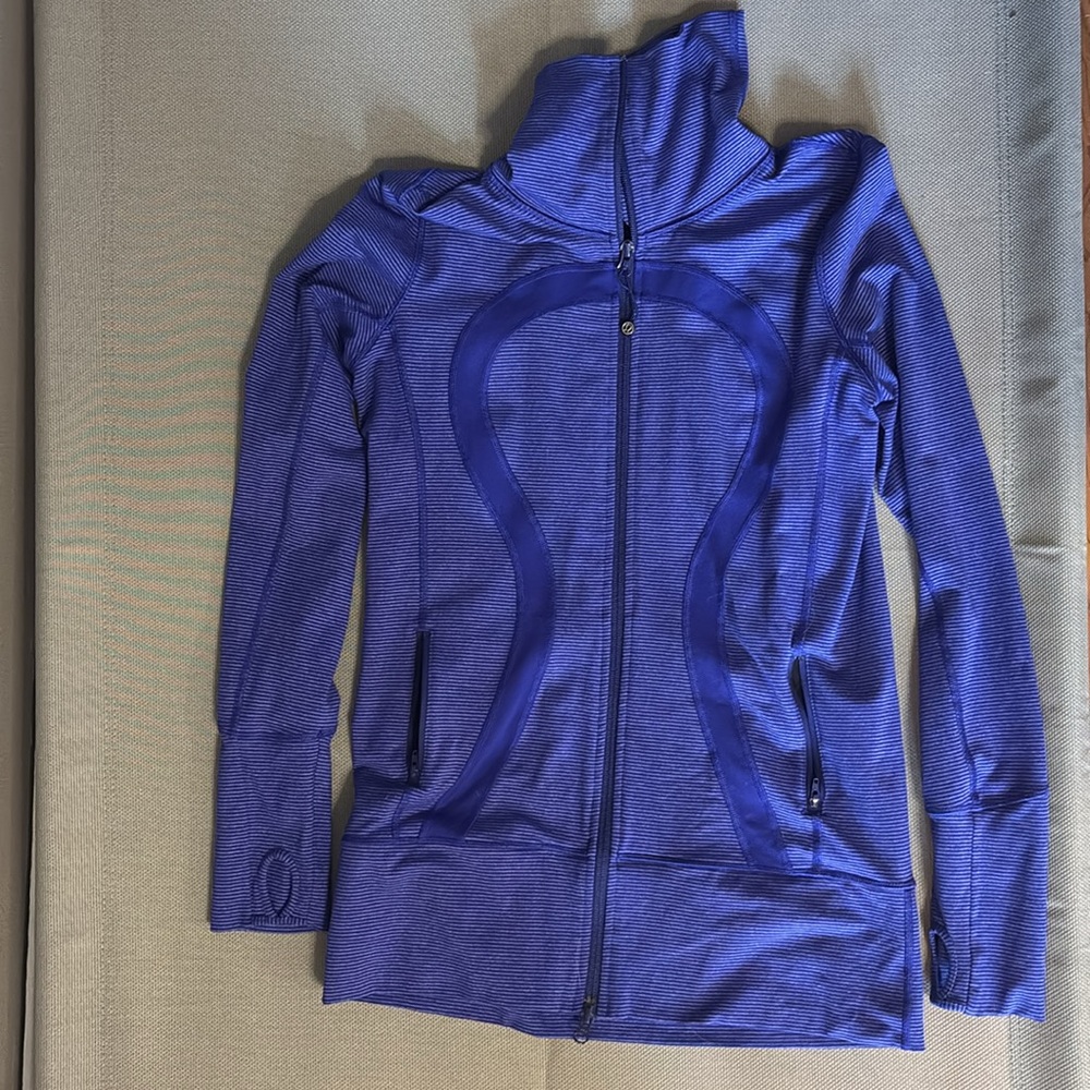 Lululemon In Stride Jacket Pigment Tonka Stripe Size 8